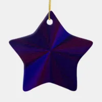 Circular Gradient Patchwork Blue to Purple Ceramic Ornament