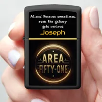 Mysterious Lights Hovering Over Area 51 at Night Zippo Lighter