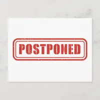 Postponed Canceled Event New Date Cancellation Postcard