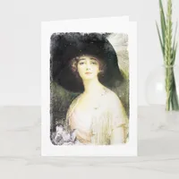 Pretty Lady Circa 1910 Digital Art Card