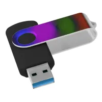 Neon Blue, Purple, Green Orange Swivel USB Flash Drive