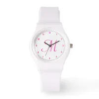 Minimal Simple Initial Monogram Numerals Pink | Watch