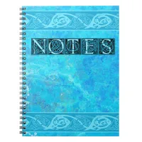 Celtic Knotwork Fish in Blue Notebook