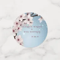 Elegant Floral Blossom Wedding Invitation Design Confetti