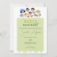 Margs & Matrimony Halloween Mexican Wedding Shower Invitation