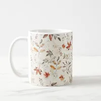 Autumn Aesthetic Pretty Fall Leaves Pattern Coffee Mug