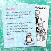 Cute Personalized Letter from Santa Coloring Page