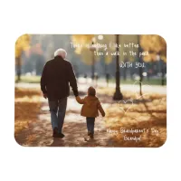Happy Grandparent's Day Grandpa Walk in the Park Magnet