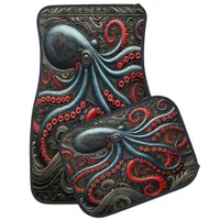 Octopus Art: A Vibrant Creation Car Floor Mat