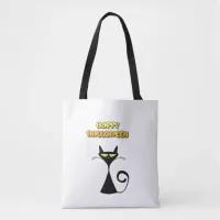 Happy Halloween Black Cat Trick or Treat Bag