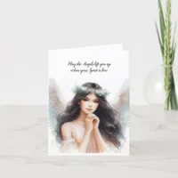 Angel Healing Sympathy Grief Bereavement Thank You Card