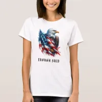 *~*  Detailed Bald Eagle AP16 American Flag USA  T-Shirt