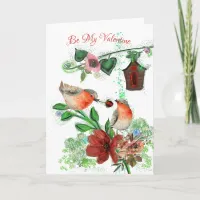 Be My Valentine with birds Card