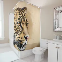 Majestic Gaze of the Leopard Shower Curtain