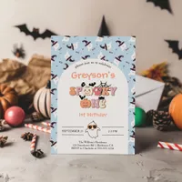 Spooky One Cute Halloween Ghost 1st Birthday Party Invitation