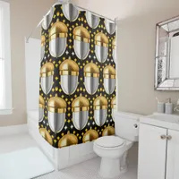 Golden & Silver Acorn Shower Curtain