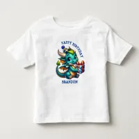 Dragon Themed Personalized Birthday Boy Toddler T-shirt