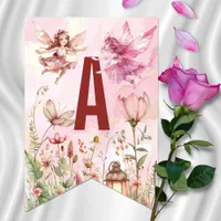 Whimsical Fairy-Themed Birthday Bunting Flags