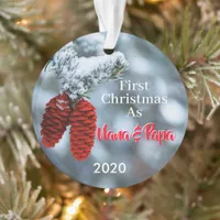 First Christmas as Nana & Papa New Grandparents Ornament