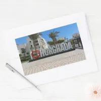 I love Hurghada Egypt Vacation Souvenir Photo Rectangular Sticker