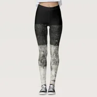 Black and White Crackle Womens Leggings