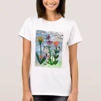 Flowers Musical Notes and Joy Artwork T-Shirt