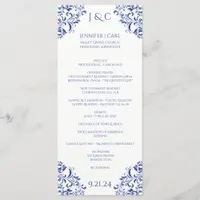 Nadine Wedding Program - Tea-length -Royal Blue