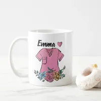 Personalised nurse mug with name Thank you mug