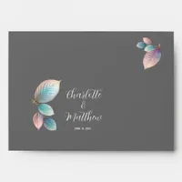 Ethereal Beauty Soft Tone Whimsical Pastel Leaves Envelope