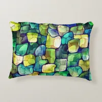 Contemporary Green Pattern Accent Pillow