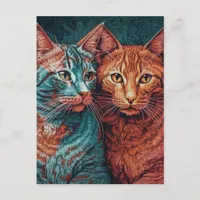 Two Cats Postcard