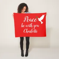 Peace Be With You Personalised Fleece Blanket