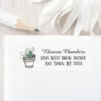 Plant In A Pot Return Address Label