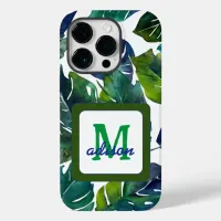 Green Leaves Philodendron Foliage Botanical Case-Mate iPhone 14 Pro Case