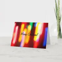 Abstract Christmas Lights Holiday Card