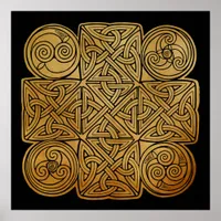 Celtic Knotwork Cross Poster