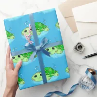 Cute Little Baby Turtles Birthday or Baby Shower Wrapping Paper