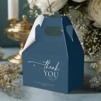 Thumbnail for Simply Chic Wedding Thank You Prussian Blu ID1046 Favor Boxes