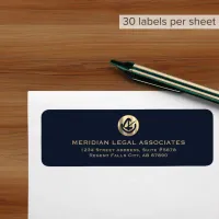 Classic Blue Legal Return Address Label