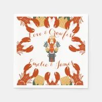 Crawfish Boil Engagement Party-Love & Crawfish Napkins