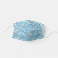 Palm Leaves on Blue Unisex Adult Cloth Face Mask