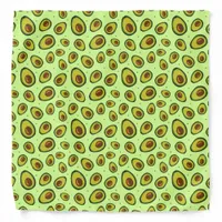 Mint Green Avocado Fruit Food Patterned Bandana