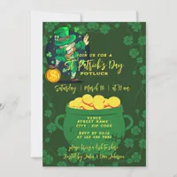 Saint Patrick's Day Potluck St Patty's Block Party Invitation