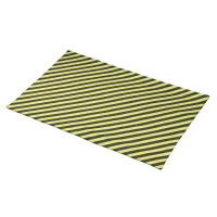 Thin Black and Yellow Diagonal Stripes Cloth Placemat