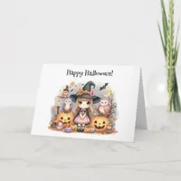 Cute Happy Halloween Kawaii Greeting Card