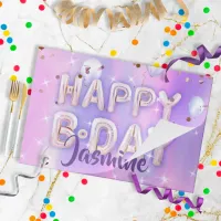 Glam Trendy Balloons Birthday Paper Placemat