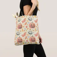 Kids Sketch Soft Pastel Autumn Halloween Pumpkin  Tote Bag