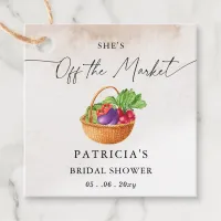 She is off the Market Farmers Market Bridal Shower Favor Tags