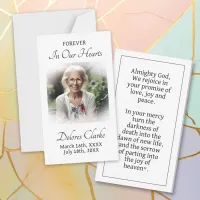 Forever in our Hearts | Memorial Bookmark Prayer Note Card