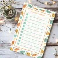 Personalized Fall Leaves To-Do List Post-it Notes